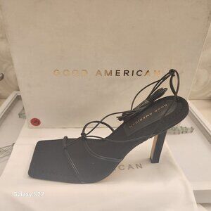 Good American Cage Slanted Neoprene Slanted Sandals/Lace Up. NIB. Size Various